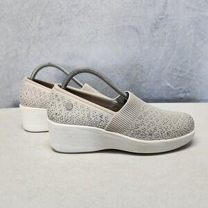 Martha Stewart x Skechers Slip On Shoes Womens 8.5 Pier Lite Reflection Sparkle